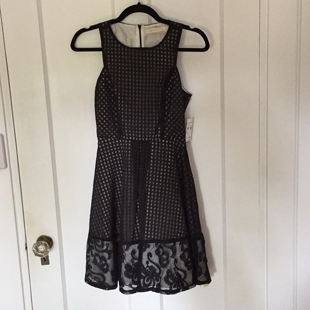 Everleigh black and white checkered dress